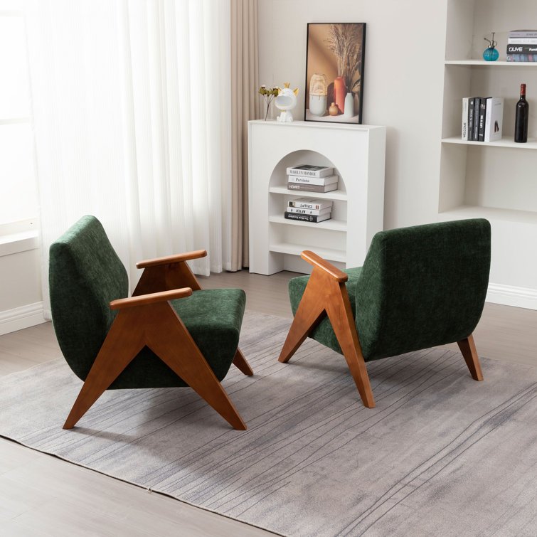 Kigumi Japandi Style Wooden Accent Chair, image 3