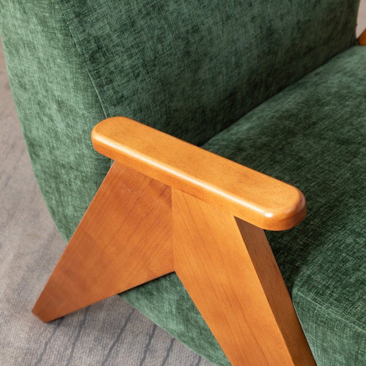 Kigumi Japandi Style Wooden Accent Chair, image 5