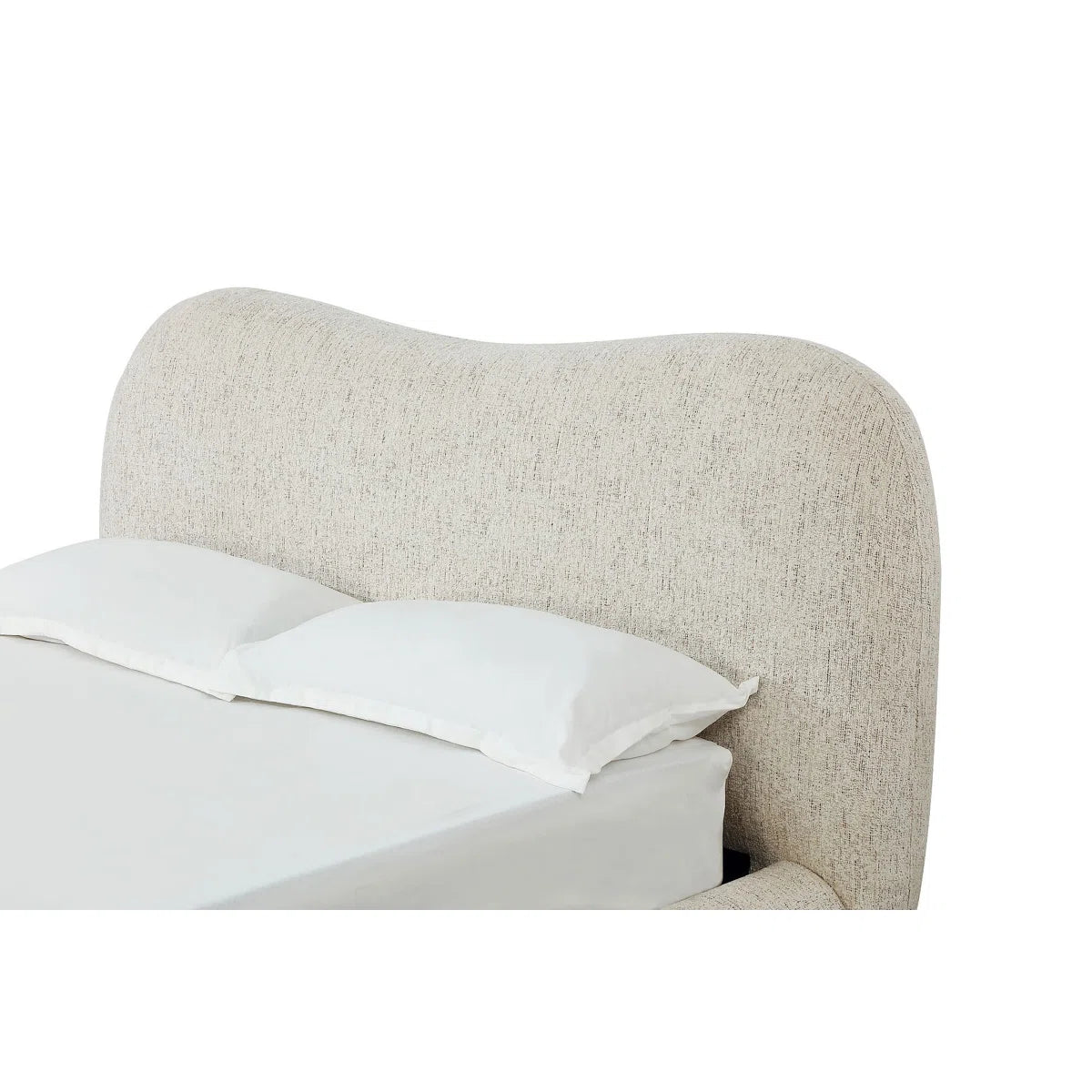 Afra Chenille Upholstered Wood Leg Platform Bed In Chinchilla, image 9
