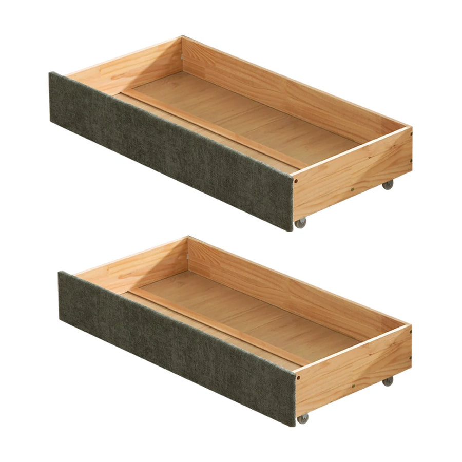 Braya Upholstered Platform Storage Bed With Removable Pillow-Style Headboard, 2 Large Wooden Drawers, Dusty Sage, Full, image 3