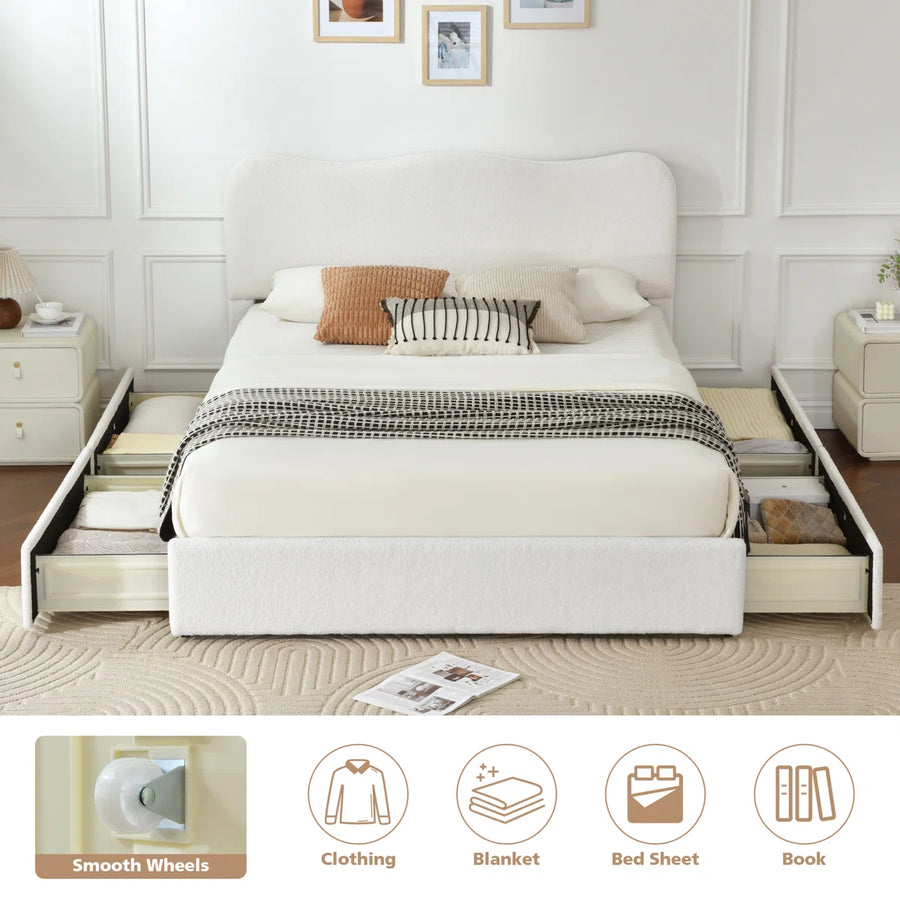 CloudNest Storage Bed With 4 Drawers, image 3
