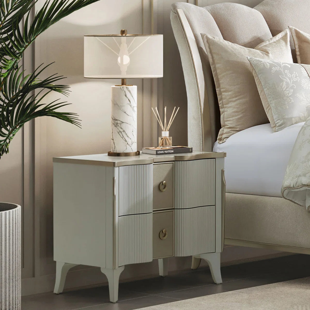La Marisia Nightstand - Creamy Pearl, image 12