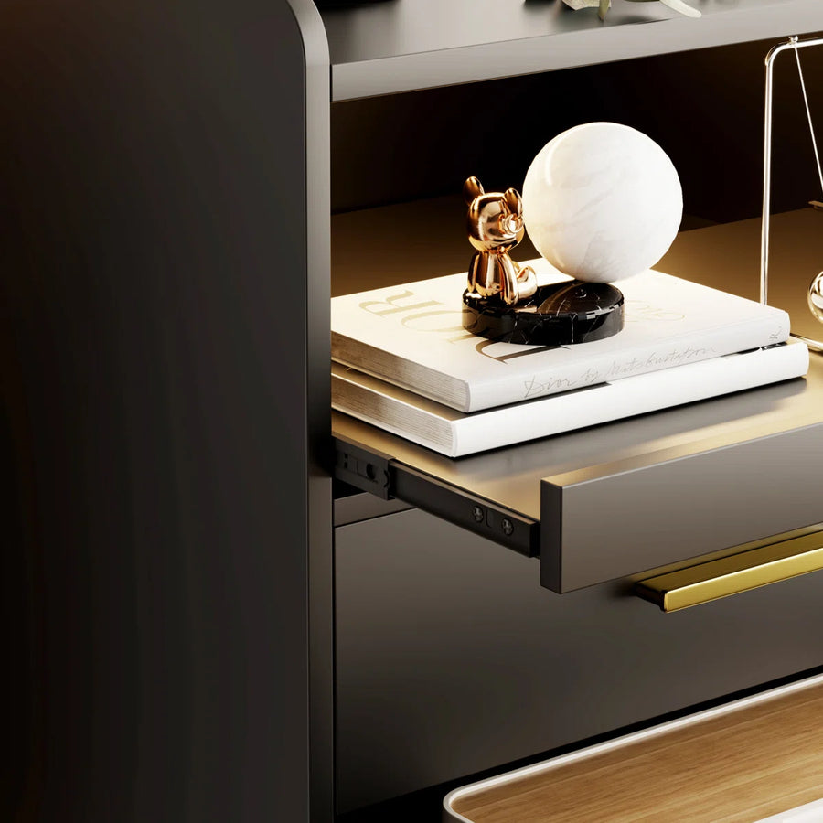 Eaden 3 Drawer Nightstand With Light, image 5