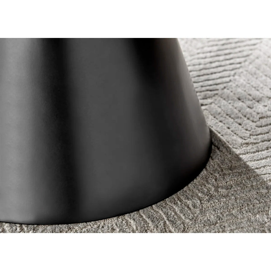 Nivara Modern Round Pedestal Coffee Table – Matte Black, image 6