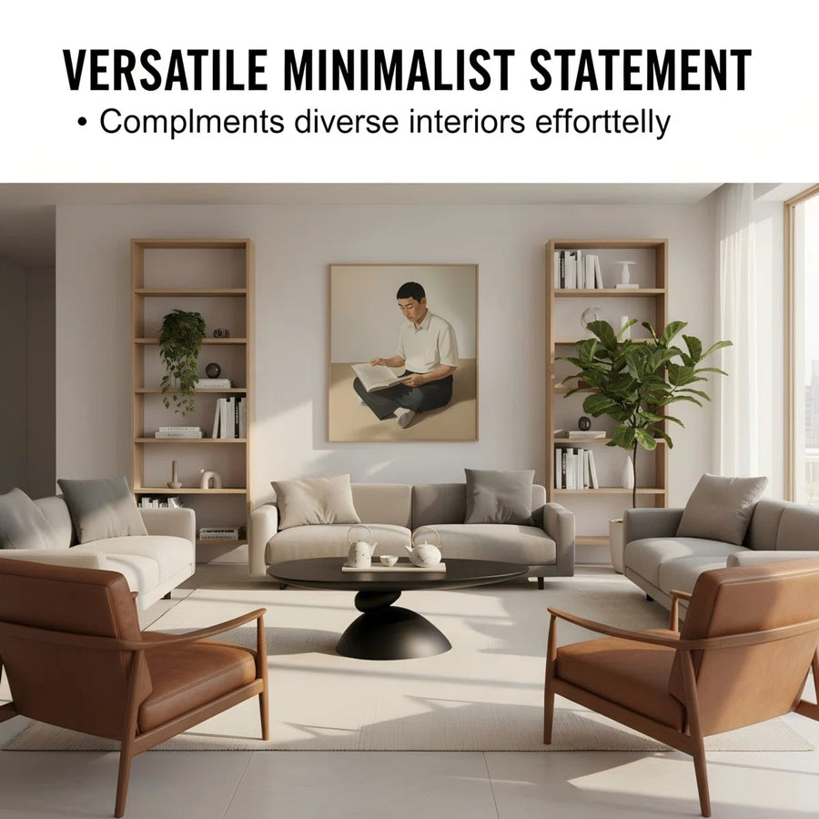 Veyra Modern Stone-Inspired Oval Coffee Table, image 6