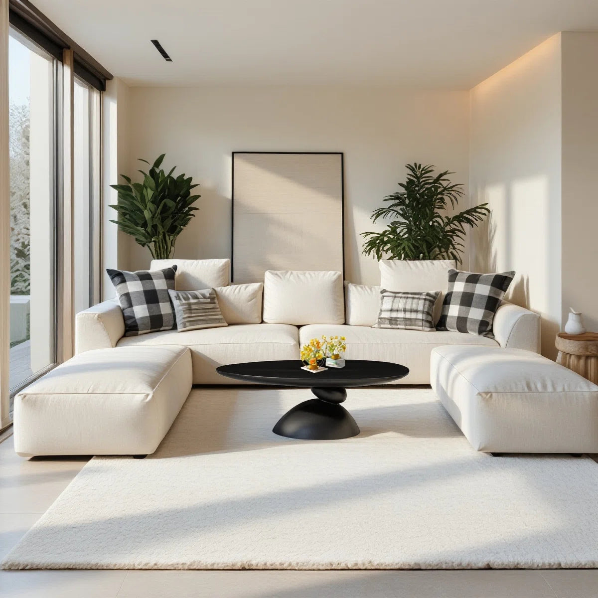 Veyra Modern Stone-Inspired Oval Coffee Table, image 13