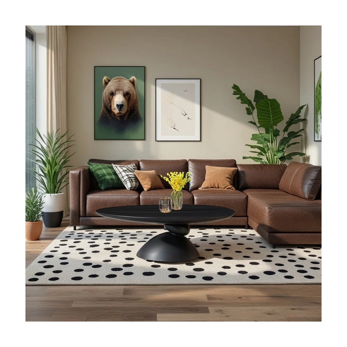 Veyra Modern Stone-Inspired Oval Coffee Table, image 14