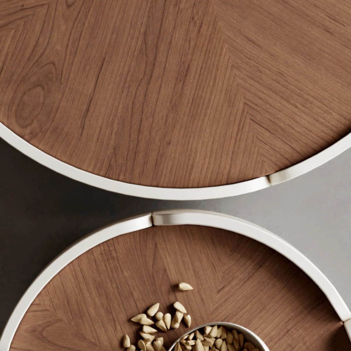 Sorella Modern Petal Coffee Table Set of 2 with Storage, image 8