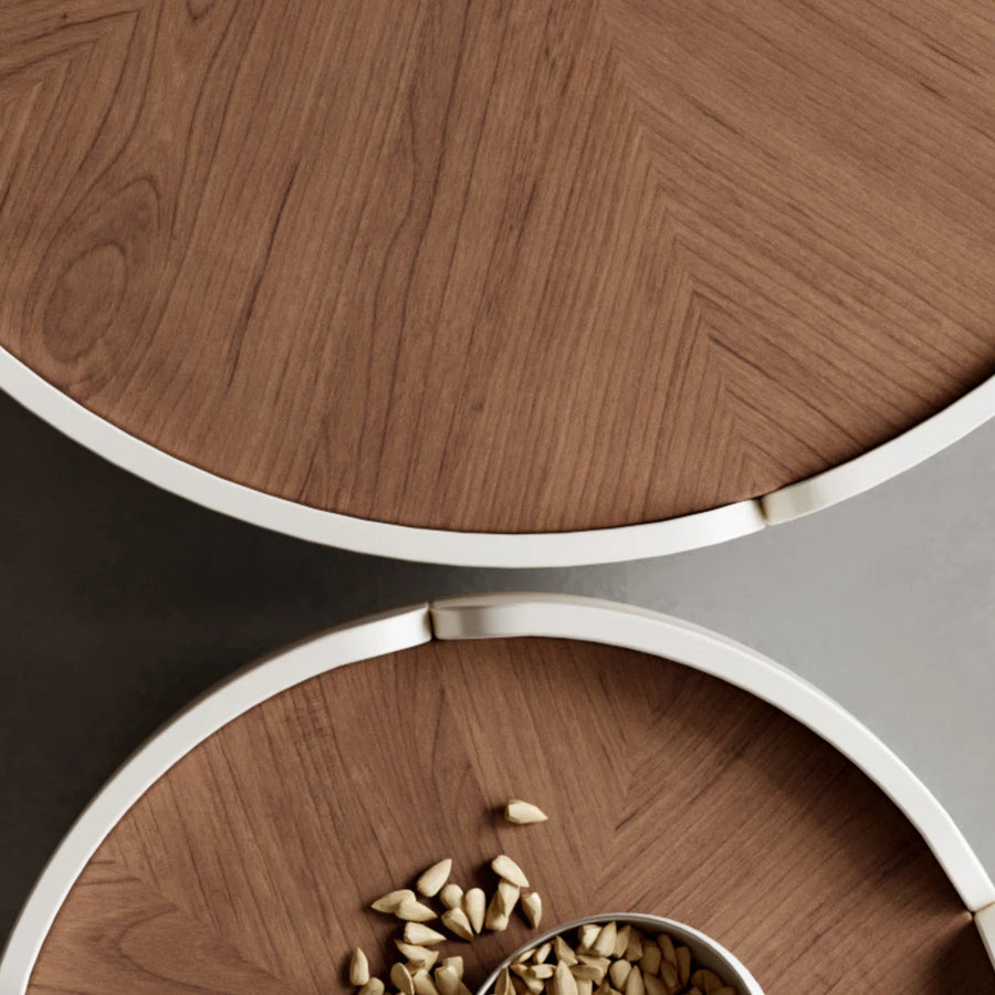 Sorella Modern Petal Coffee Table Set of 2 with Storage, image 8