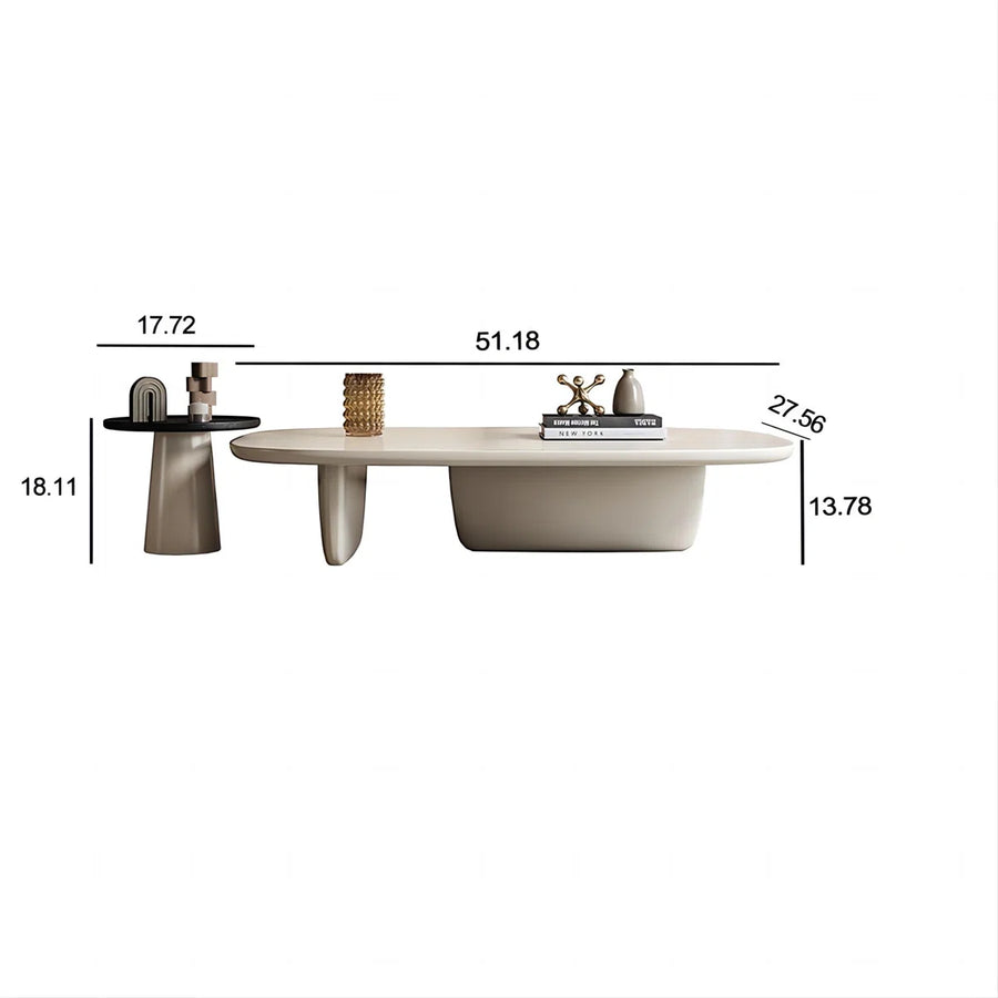 Lunara Modern Oval Nesting Coffee Table Set of 2, image 3