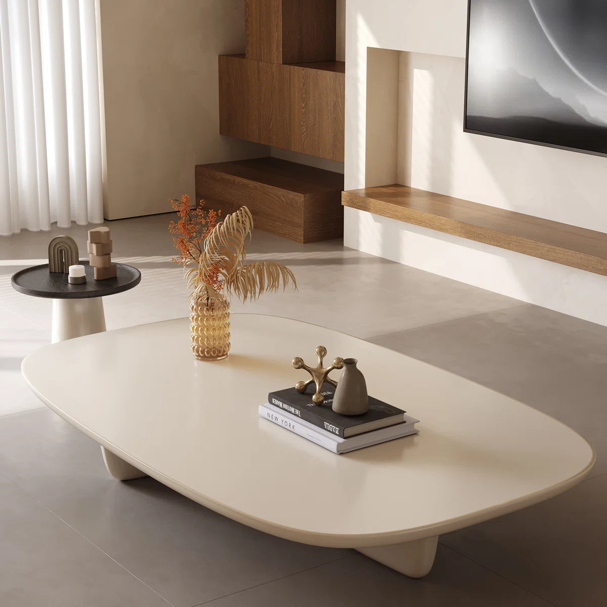 Lunara Modern Oval Nesting Coffee Table Set of 2, image 7