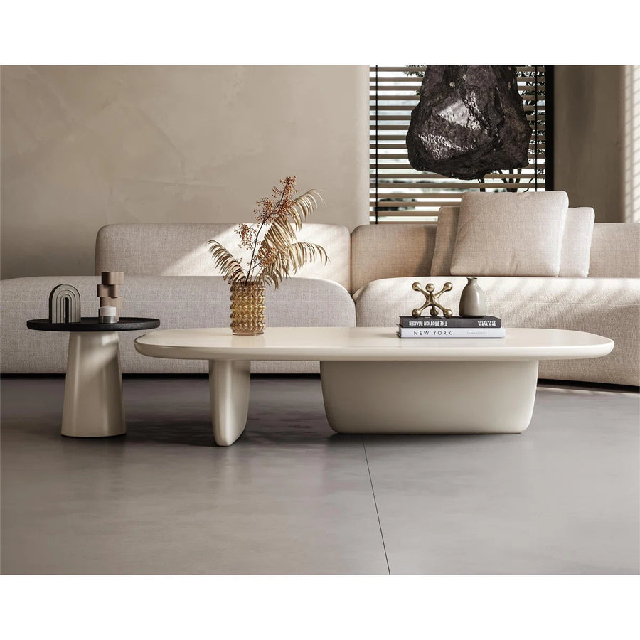 Lunara Modern Oval Nesting Coffee Table Set of 2, image 2