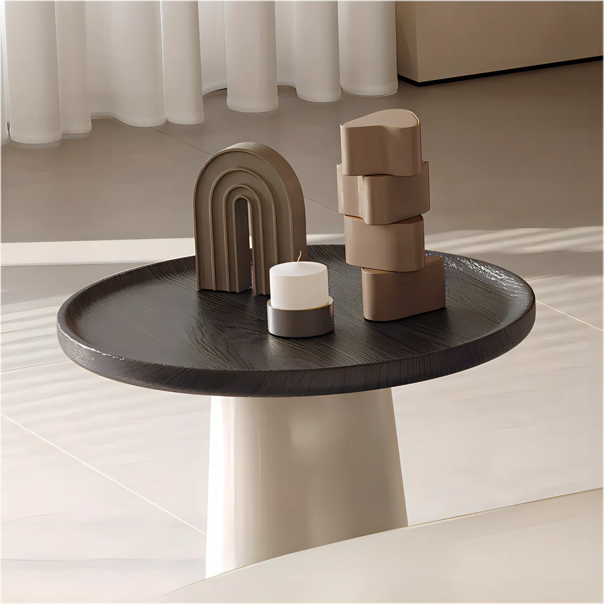 Lunara Modern Oval Nesting Coffee Table Set of 2, image 10