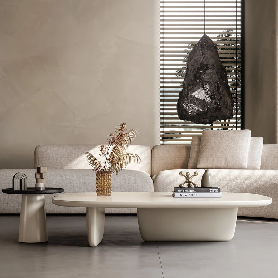 Lunara Modern Oval Nesting Coffee Table Set of 2, image 9