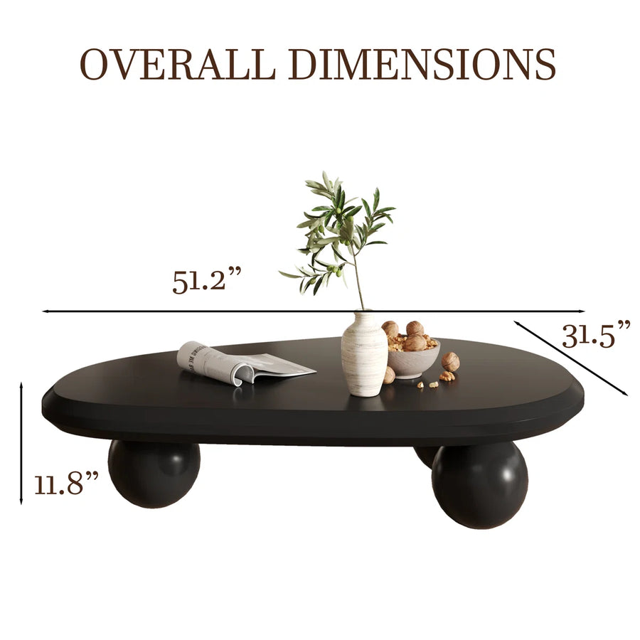 Orelis Modern Organic Oval Coffee Table, image 3