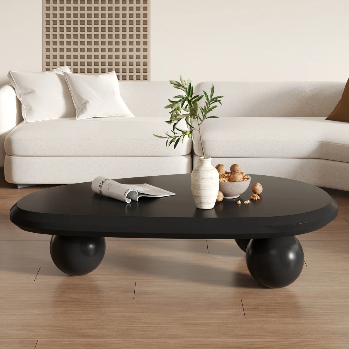 Orelis Modern Organic Oval Coffee Table, image 4