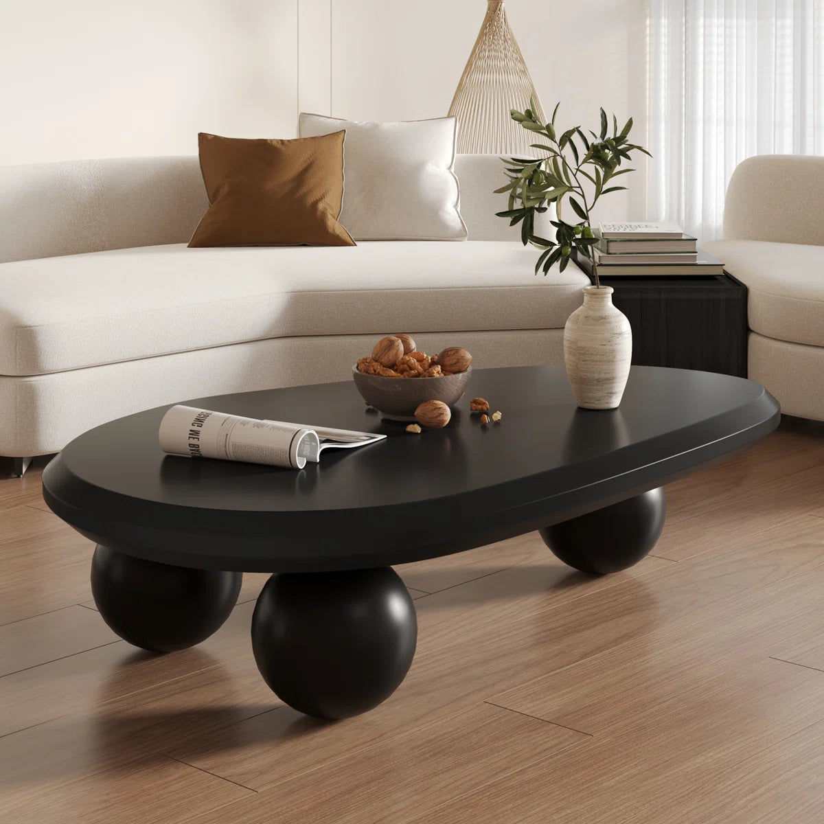 Orelis Modern Organic Oval Coffee Table, image 2