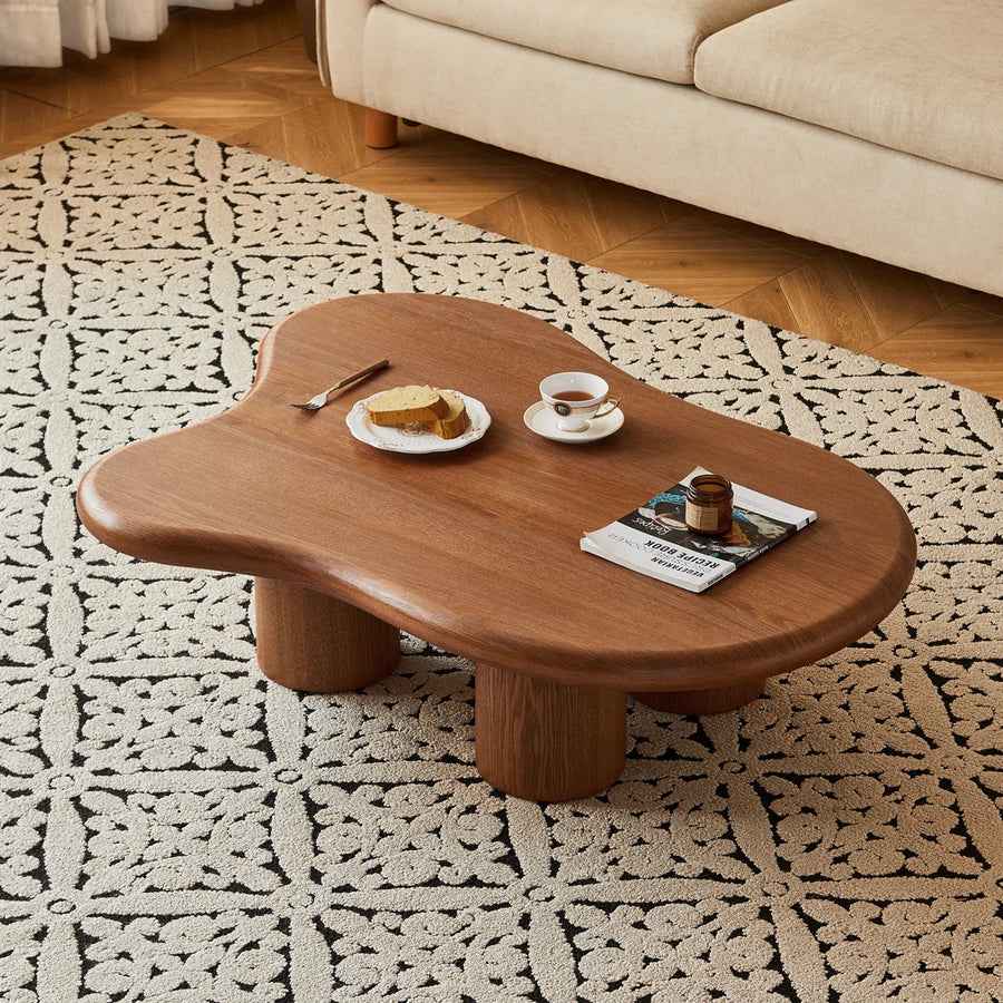 Elora Modern Cloud Coffee Table | Free-Form Wooden Coffee Table, image 5
