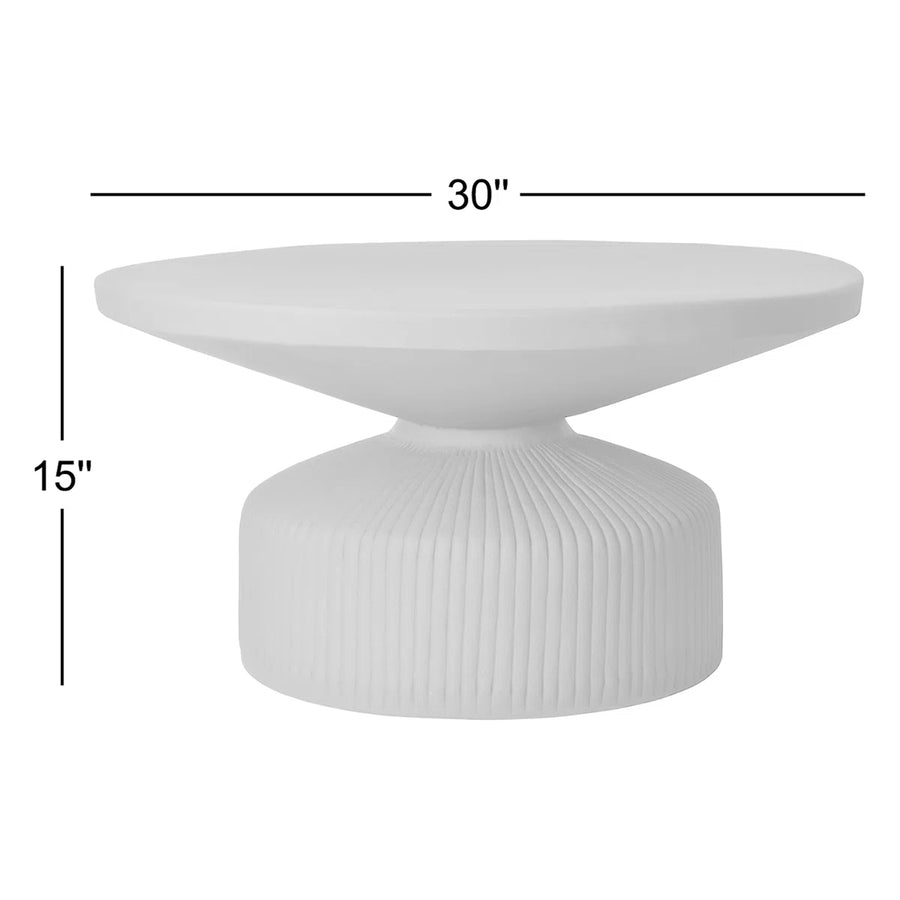 Zyren Sculptural Matte Black Aluminum Coffee Table, image 2