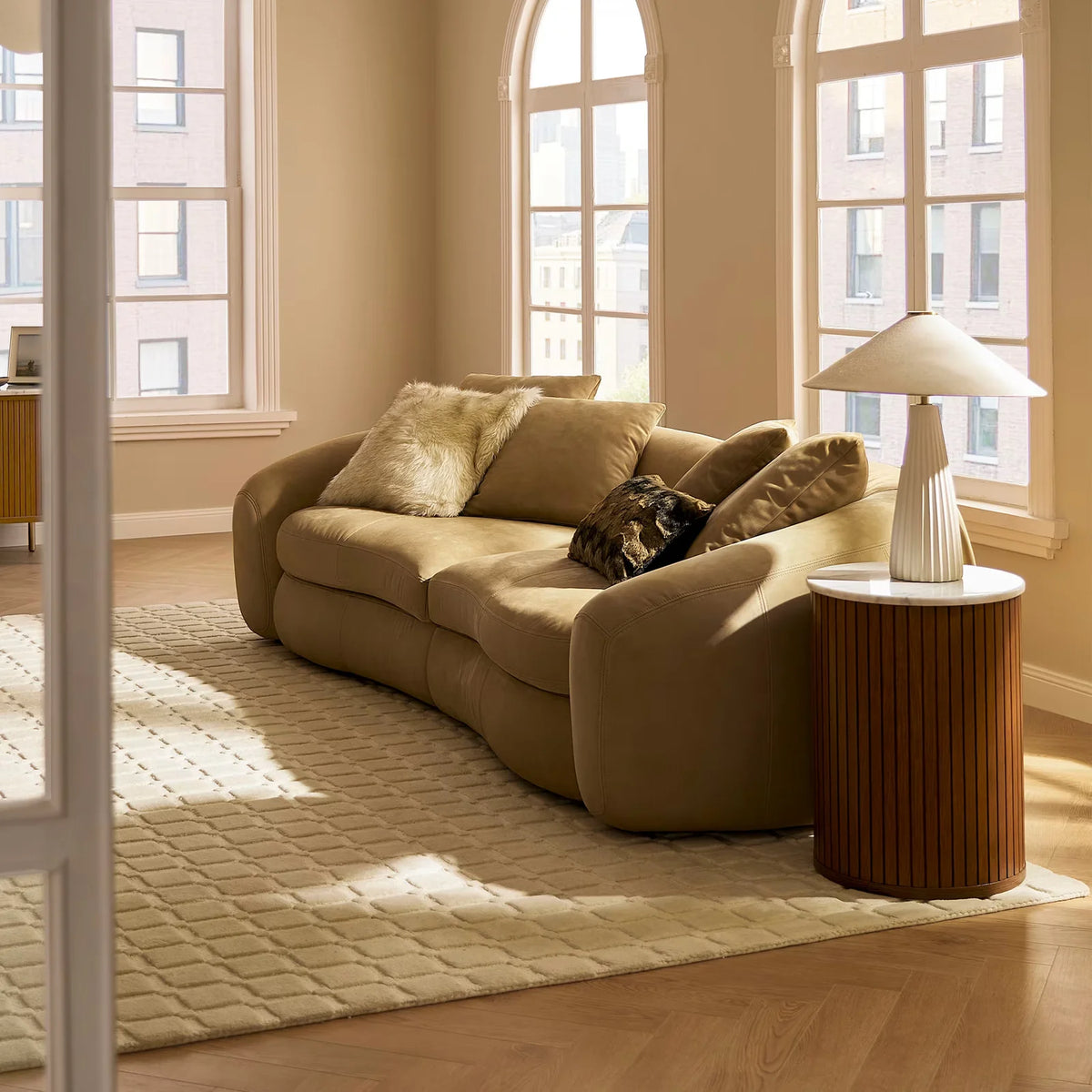 Verona Leather Sofa, image 2