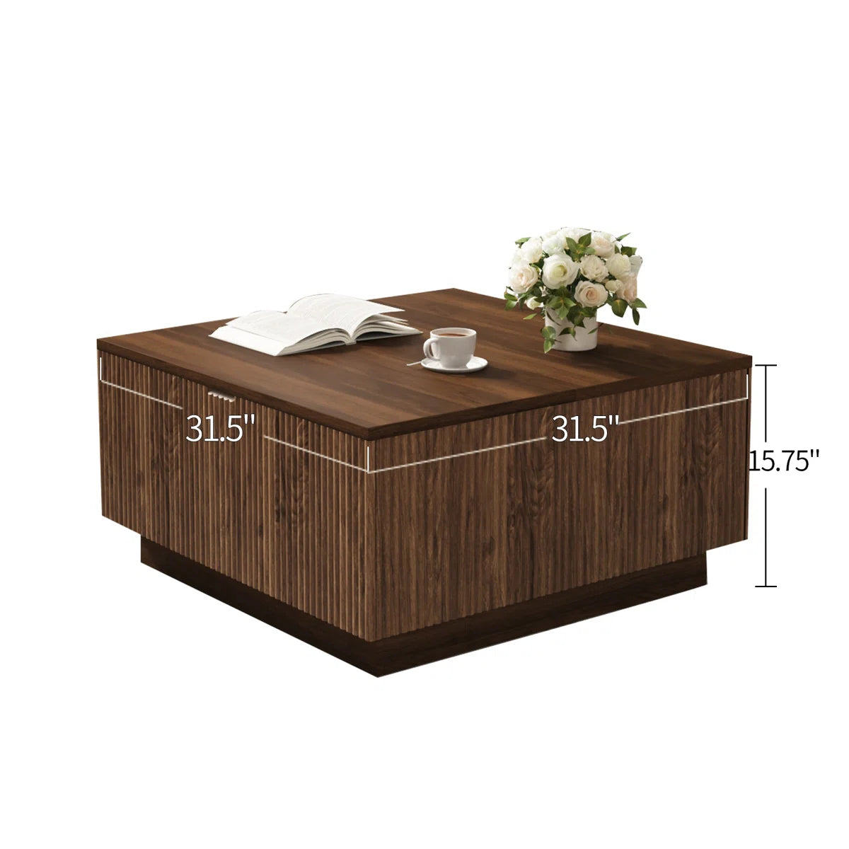 Aria 31.5" Farmhouse Lift-Top Coffee Table with Storage, image 2