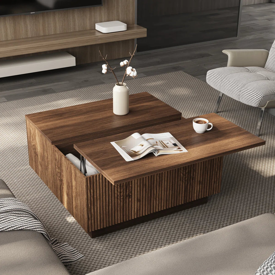 Aria 31.5" Farmhouse Lift-Top Coffee Table with Storage, image 7