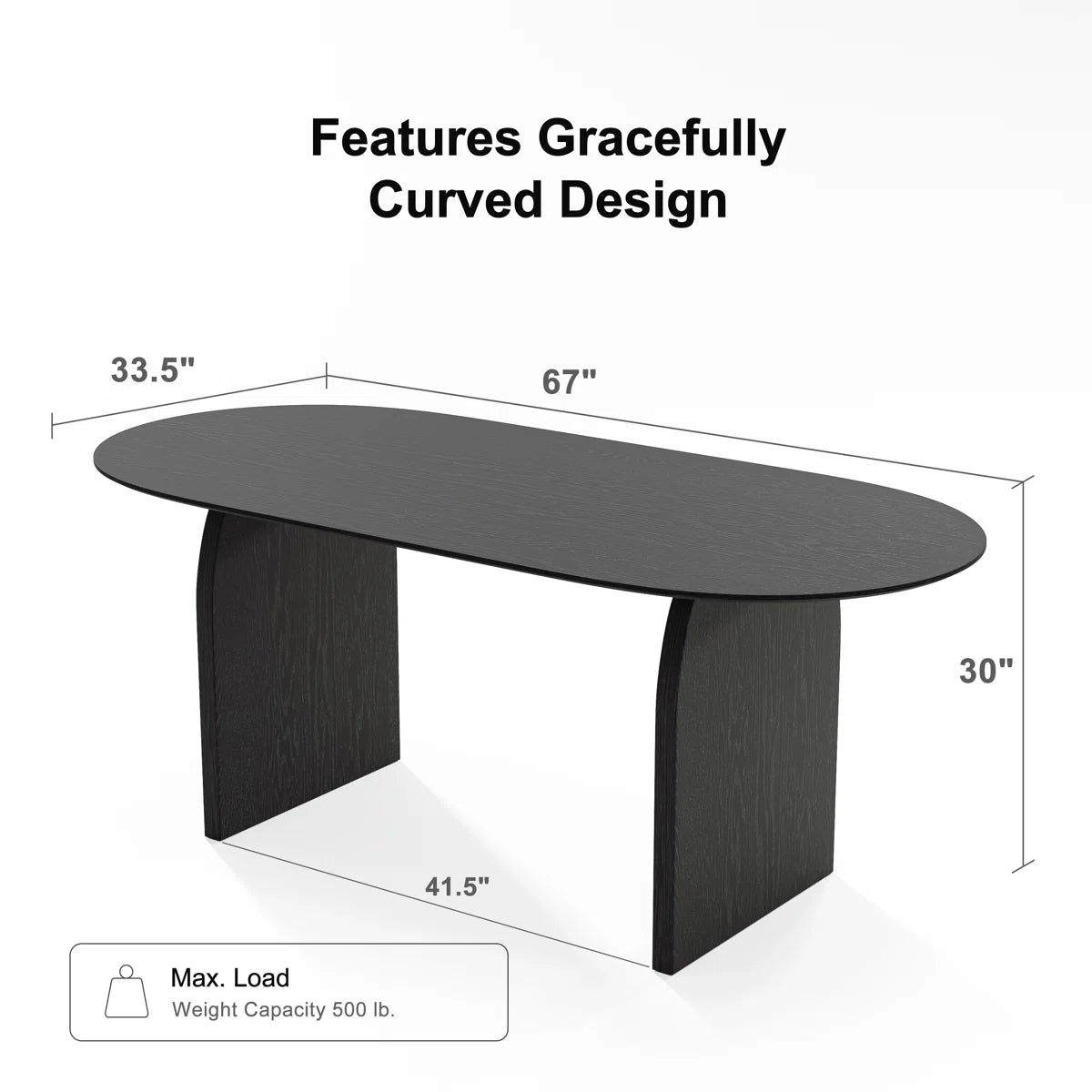 Oval Wood Dining Table Double Pedestal Kitchen Table, image 4