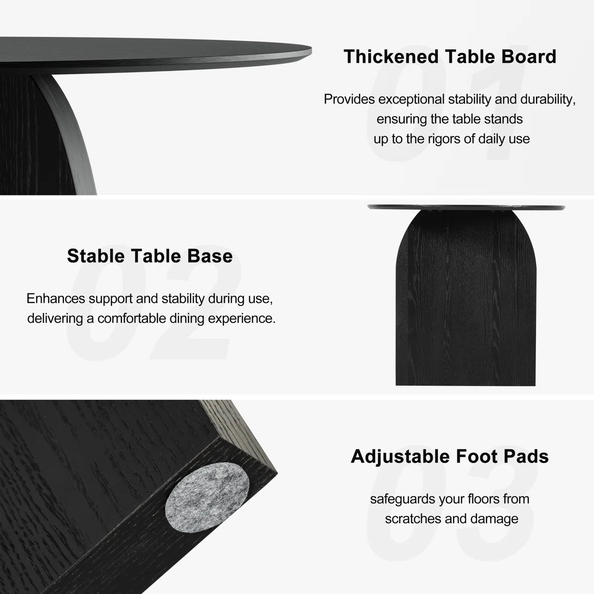 Oval Wood Dining Table Double Pedestal Kitchen Table, image 5