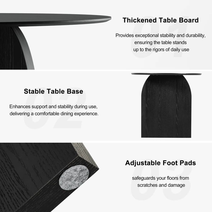Oval Wood Dining Table Double Pedestal Kitchen Table, image 5