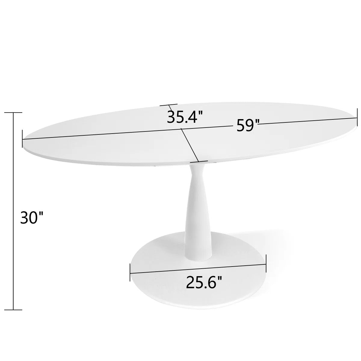 Bernabeu 59 Inch Oval Dining Table, image 9