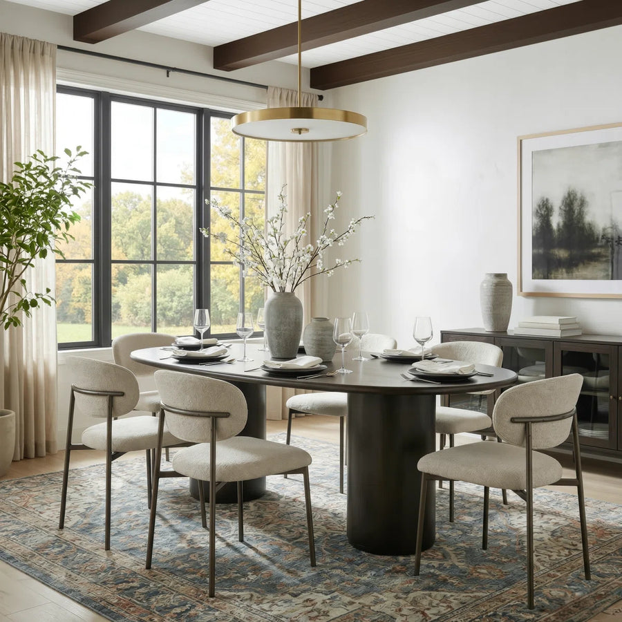 Arven Modern 8-Seater Oval Pedestal Dining Table, image 7