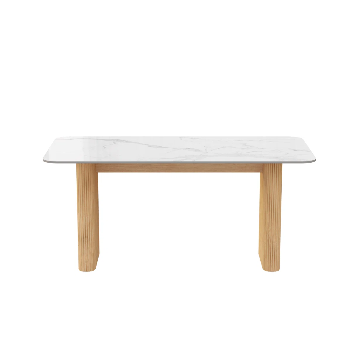Aro Modern Faux Marble Dining Table | 6 Seater Dining Table, image 2