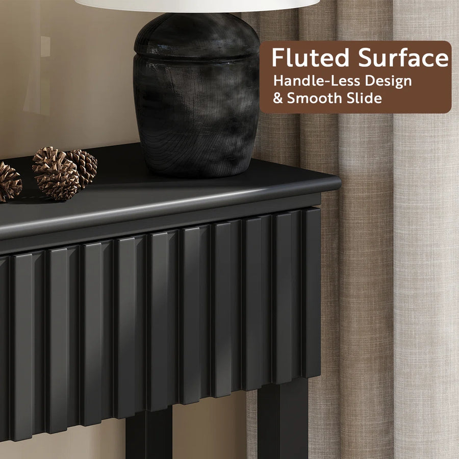 Veyronis Modern 3-Drawer Console Table | Black Entryway Table, image 4