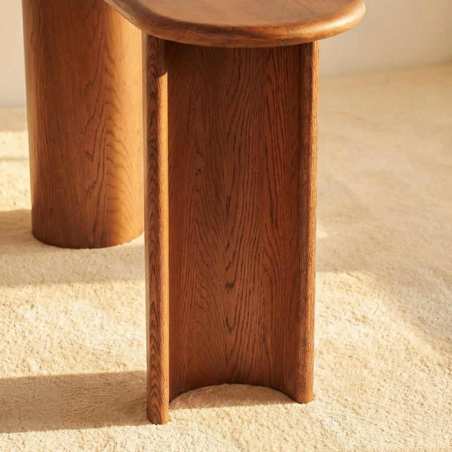 Oryn Modern White Oak Console Table | Brown Oak Entryway Table, image 4