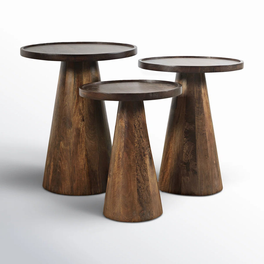 Miro 3-Piece Solid Wood Nesting Table Set