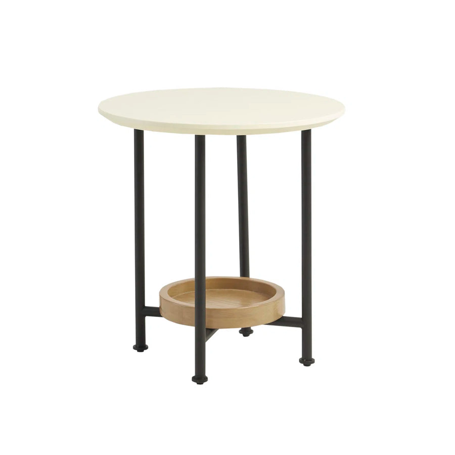 Cairo Round End Table with Storage | Modern Side Table, image 2