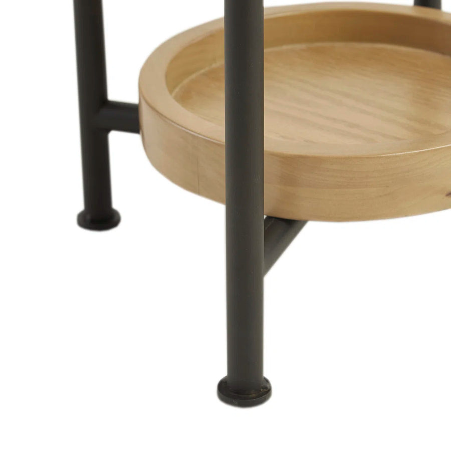 Cairo Round End Table with Storage | Modern Side Table, image 6