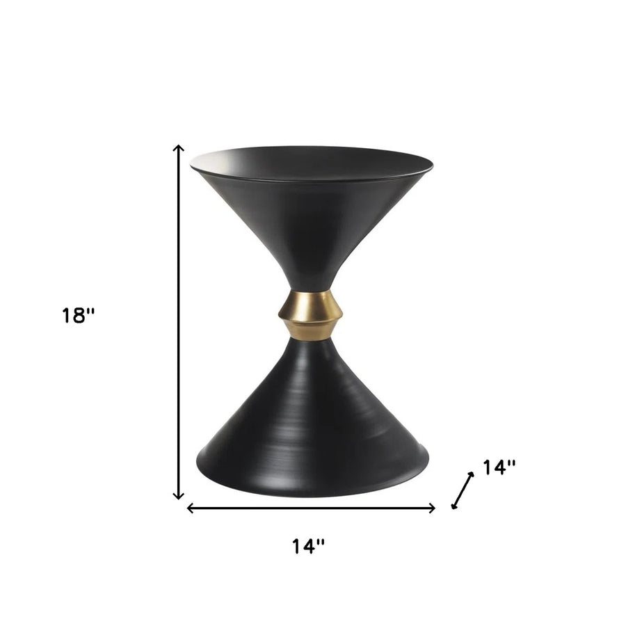 Veyro Handcrafted Iron Accent Table | Modern Black Side Table, image 3