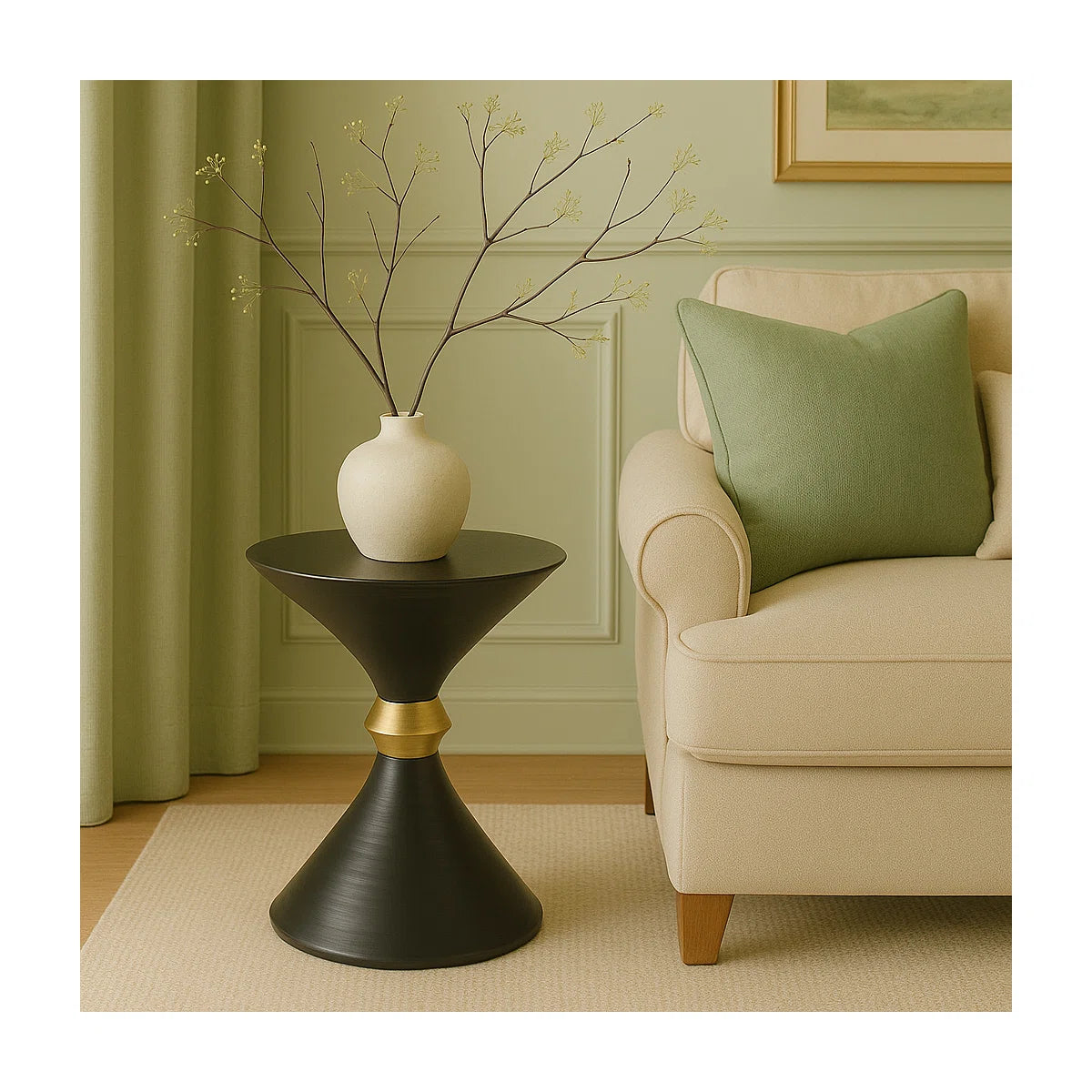 Veyro Handcrafted Iron Accent Table | Modern Black Side Table, image 7