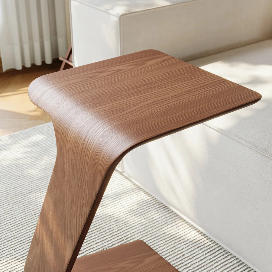 Velo C-Shaped Side Table with Wheels | Modern Mobile Sofa Table, image 5