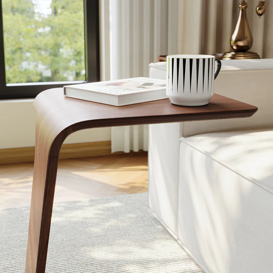 Velo C-Shaped Side Table with Wheels | Modern Mobile Sofa Table, image 6