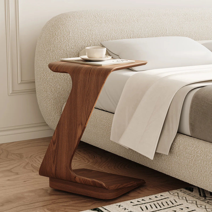 Velo C-Shaped Side Table with Wheels | Modern Mobile Sofa Table, image 2