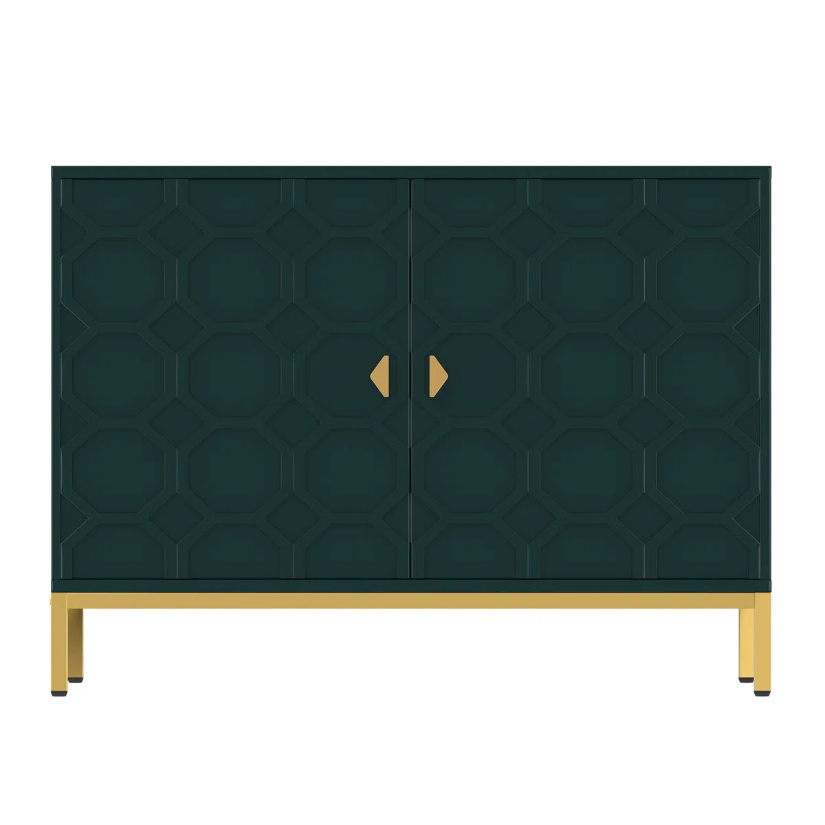 Mavren Modern Honeycomb 2-Door Accent Cabinet, image 2