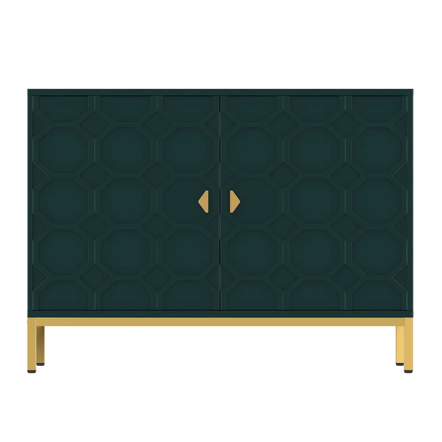 Mavren Modern Honeycomb 2-Door Accent Cabinet, image 2