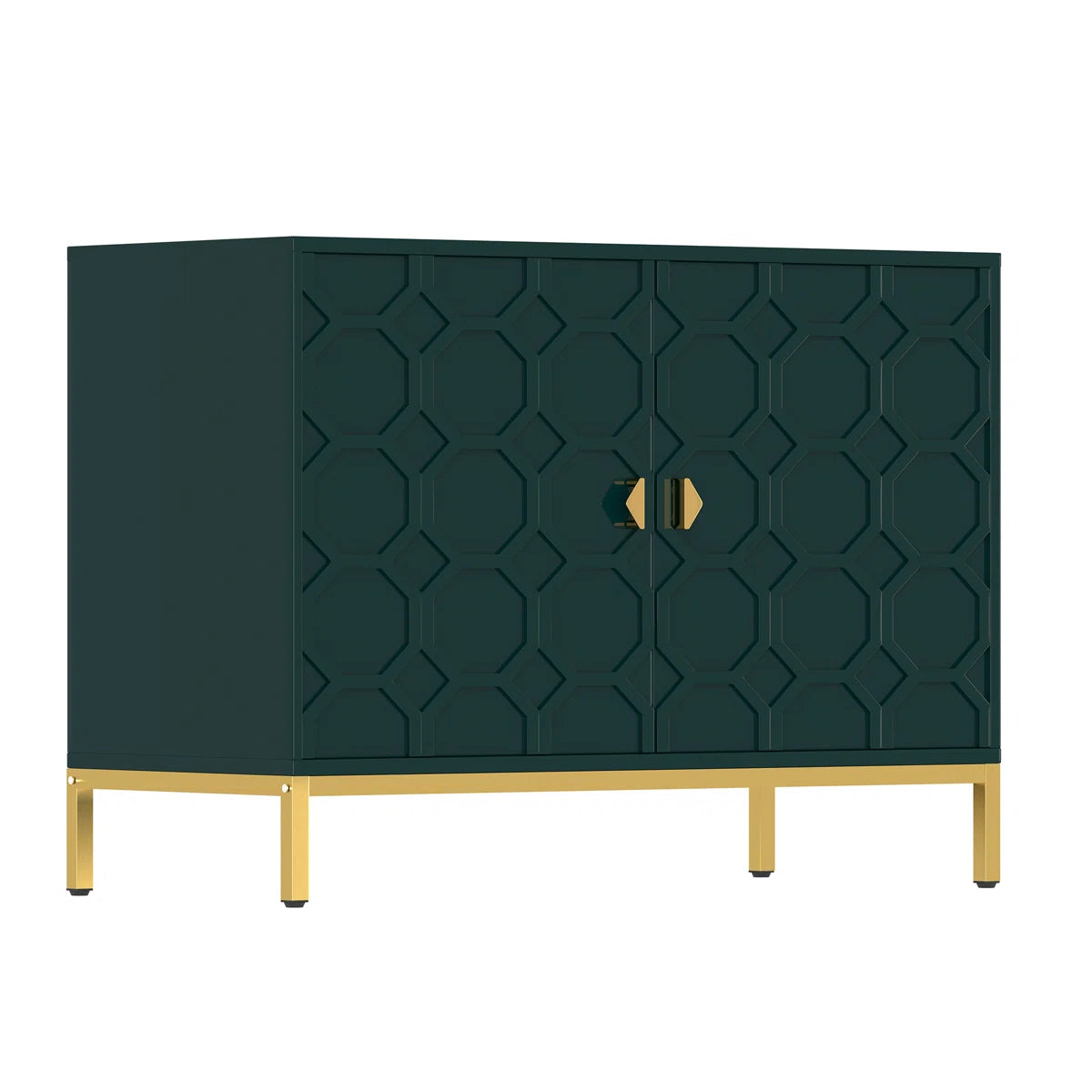 Mavren Modern Honeycomb 2-Door Accent Cabinet, image 3