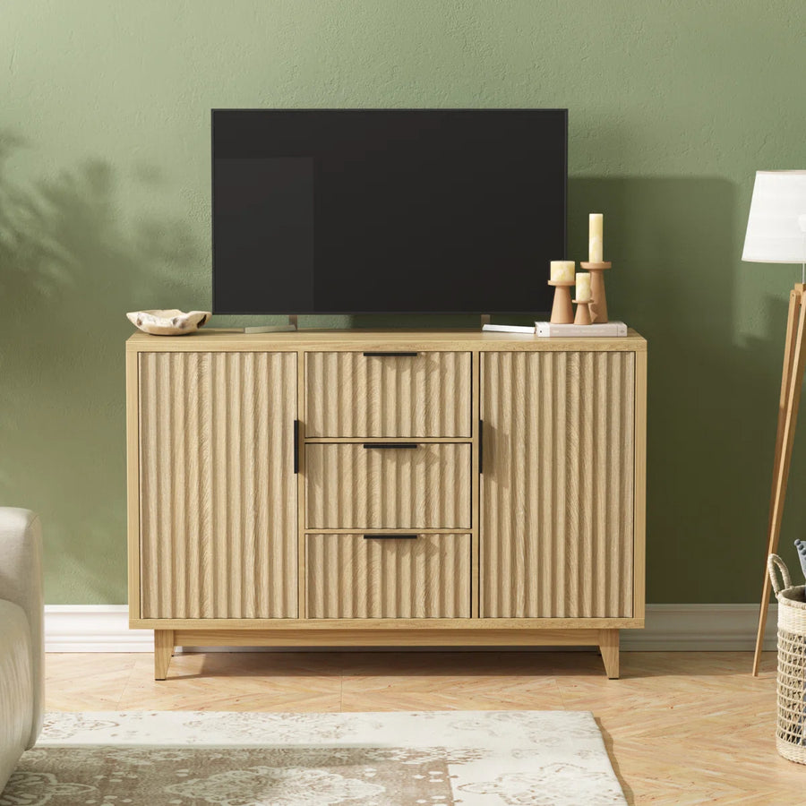 Varello Modern Fluted Sideboard with 2 Doors & 3 Drawers