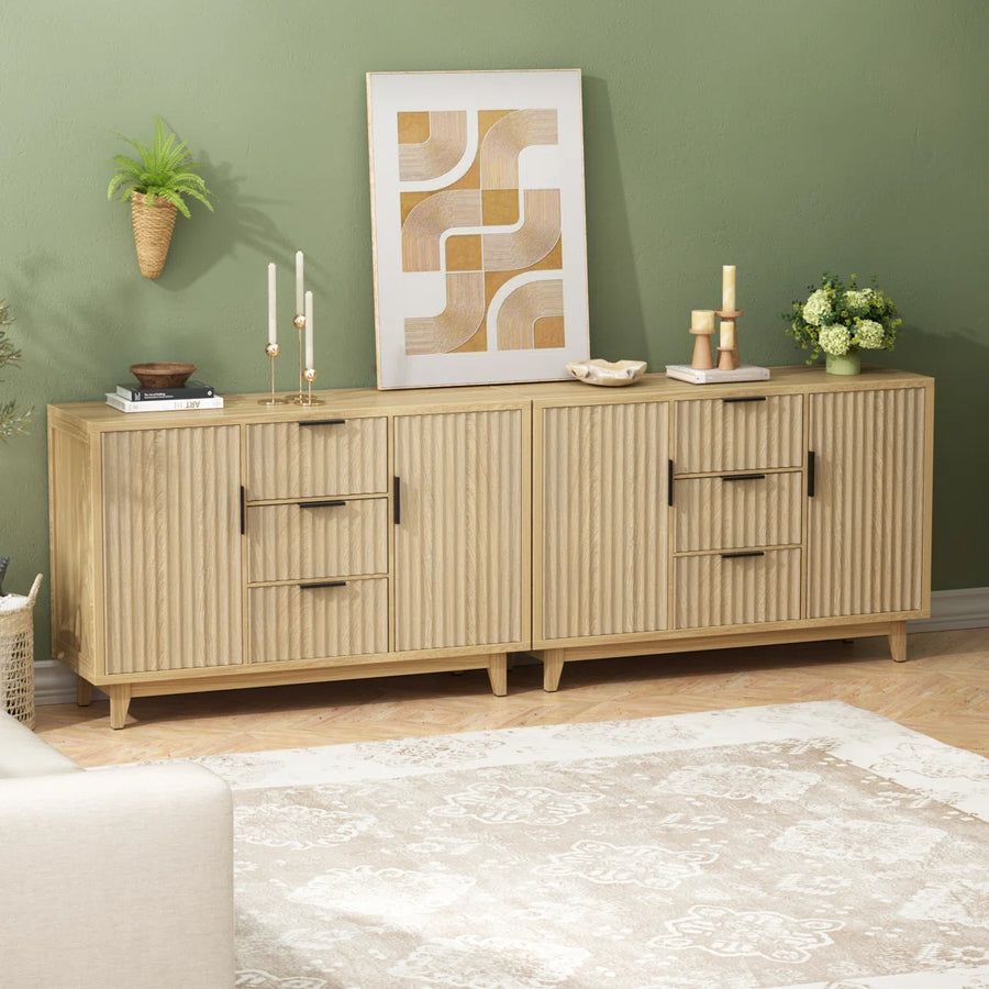 Varello Modern Fluted Sideboard with 2 Doors & 3 Drawers, image 5