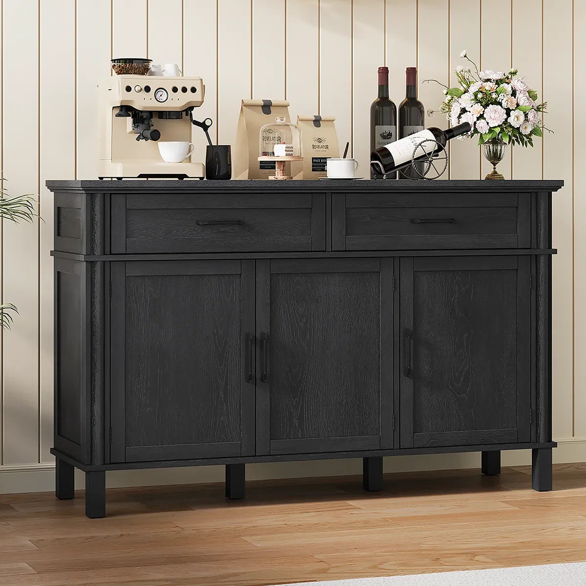 Marcellis Modern 2-Drawer Buffet Sideboard with Adjustable Shelves, image 8