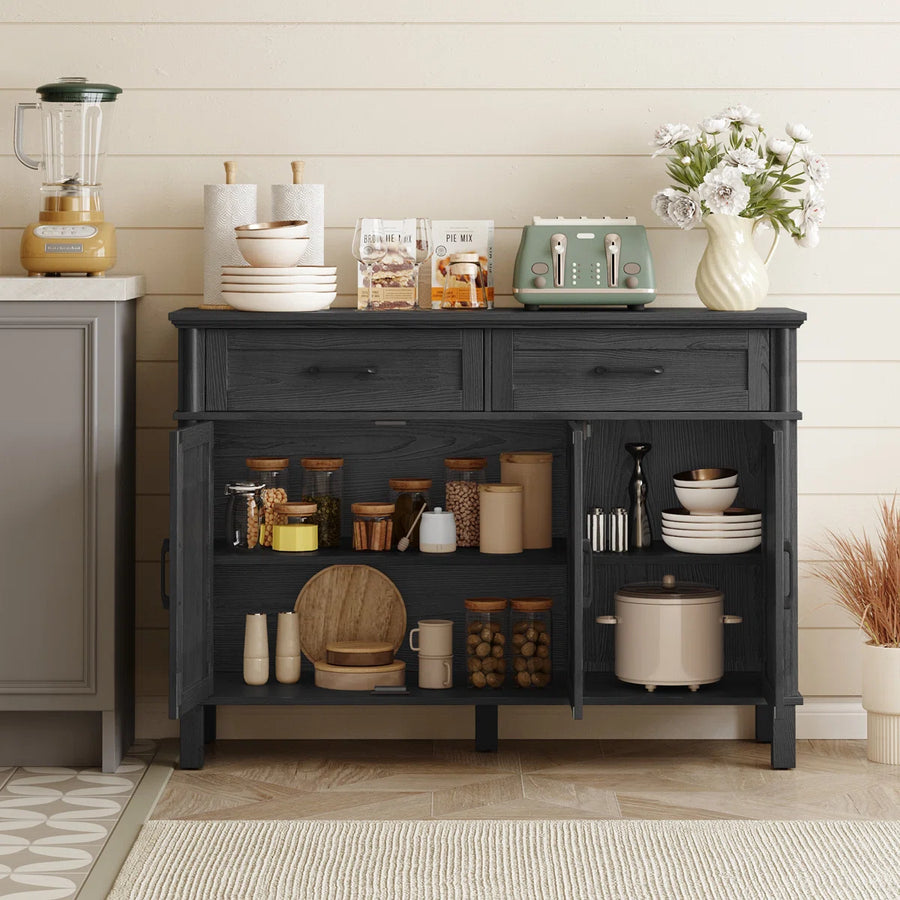 Marcellis Modern 2-Drawer Buffet Sideboard with Adjustable Shelves, image 9