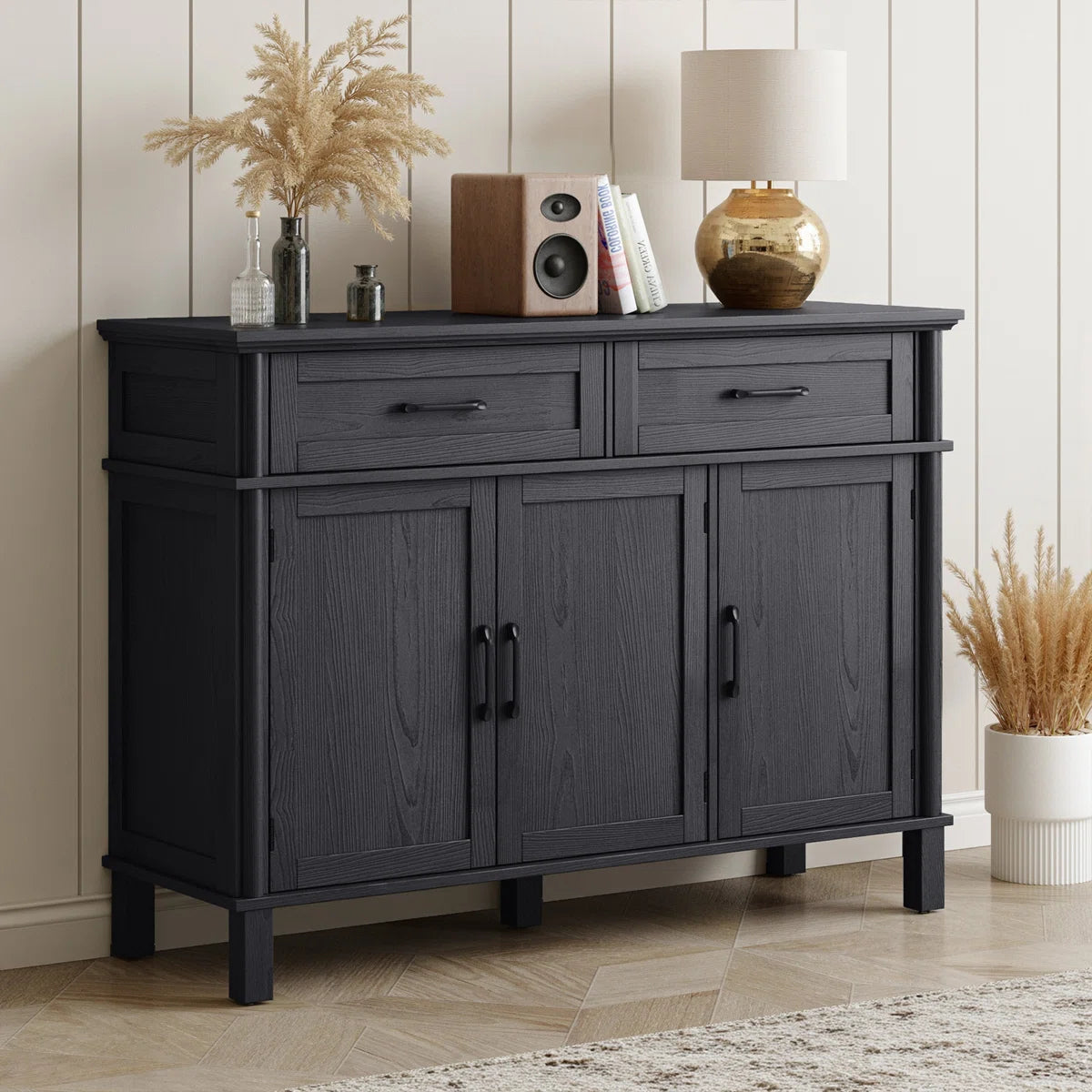 Marcellis Modern 2-Drawer Buffet Sideboard with Adjustable Shelves, image 10